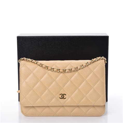 chanel woc beige caviar